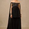 Tarun Tahiliani Black Sequin Embellished Sharara Set -Deals Haute Togs Store 231023tt39 1