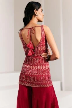 Ritika Mirchandani Magenta Hand Embroidered Sharara Set 7 Ritika Mirchandani Magenta Hand Embroidered Sharara Set -Deals Haute Togs Store 235rm17 3