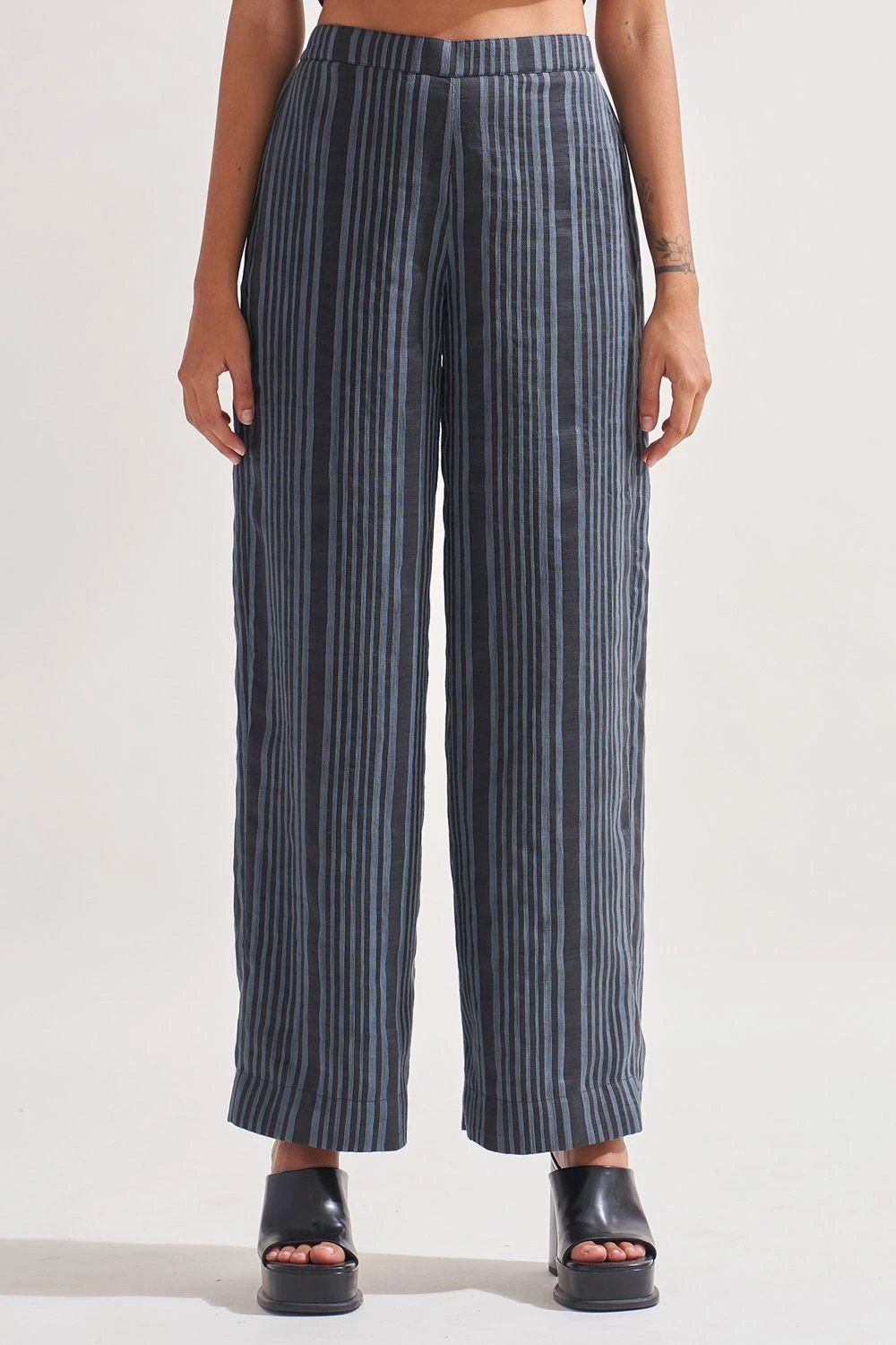Amrich Leher Striped Grey Trousers 4 Amrich Leher Striped Grey Trousers - Image 2