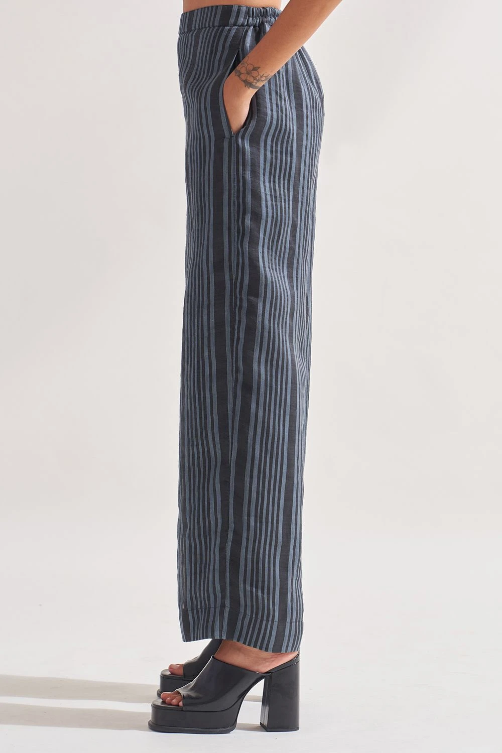 Amrich Leher Striped Grey Trousers 5 Amrich Leher Striped Grey Trousers - Image 3