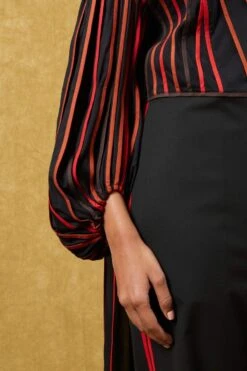 Bodice Black Pleated Jumpsuit With A Drape -Deals Haute Togs Store 23bo10 4