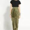 431-88 By Shweta Kapur Olive Drape Skirt 1 431-88 By Shweta Kapur Olive Drape Skirt -Deals Haute Togs Store 23new16 1
