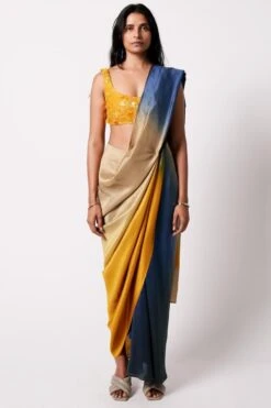 431-88 By Shweta Kapur Yellow Riri Blouse