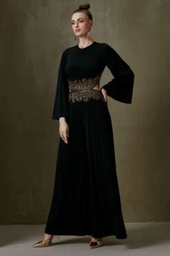 Namrata Joshipura Black Floral Embroidered Jumpsuit -Deals Haute Togs Store 2411nj18 4