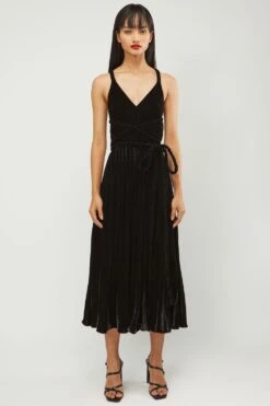 Gauri & Nainika Black Tea Length Dress