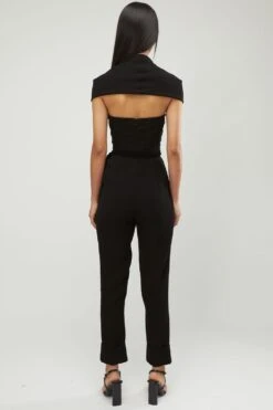 Gauri & Nainika Black Halter Neck Jumpsuit -Deals Haute Togs Store 248g n24 3