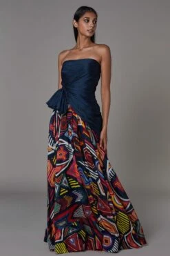 Saaksha & Kinni Hand Micro Pleated Peplum Style Corset Blouse