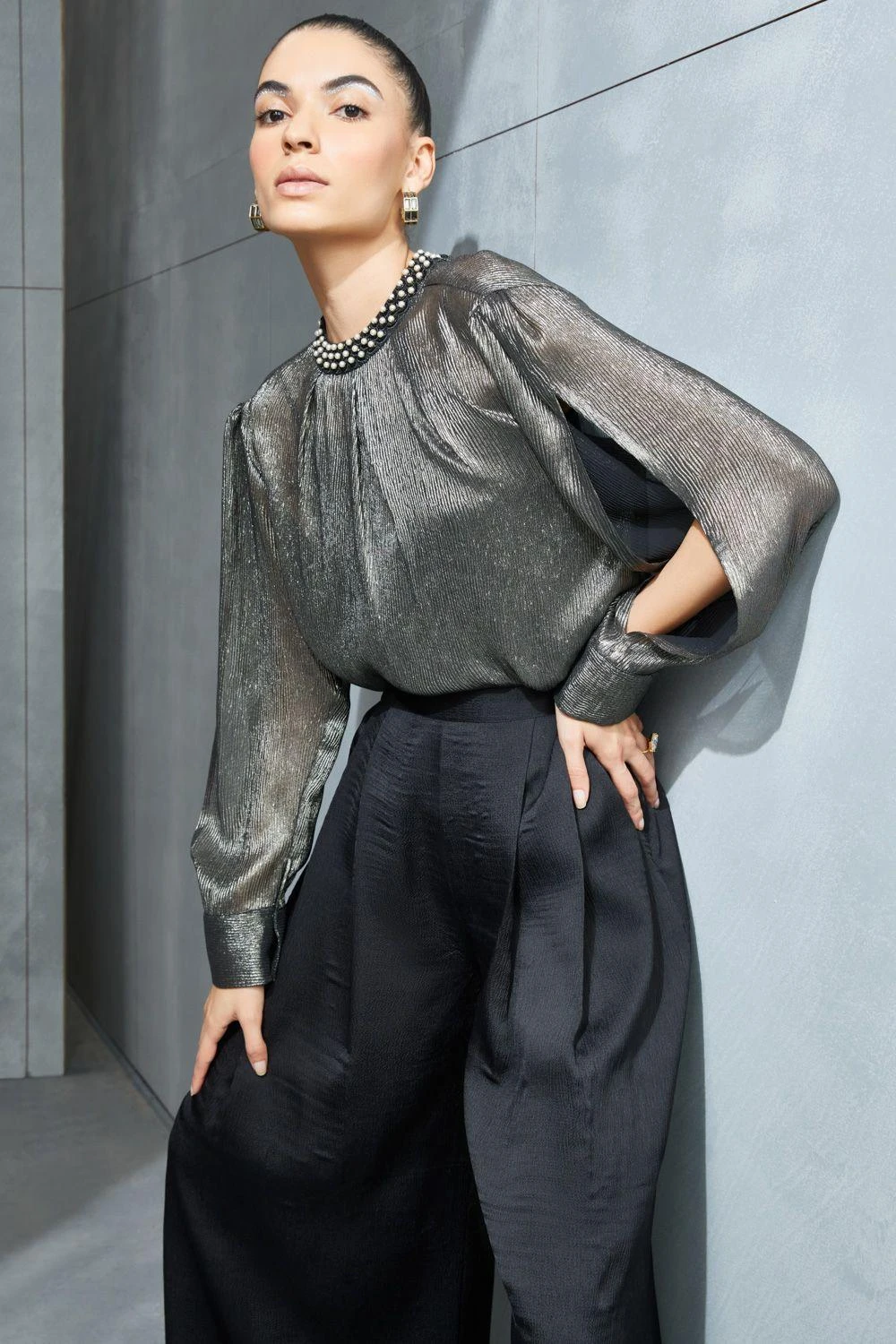 Namrata Joshipura Pearl Drop Hand Embellished Top 4 Namrata Joshipura Pearl Drop Hand Embellished Top - Image 2