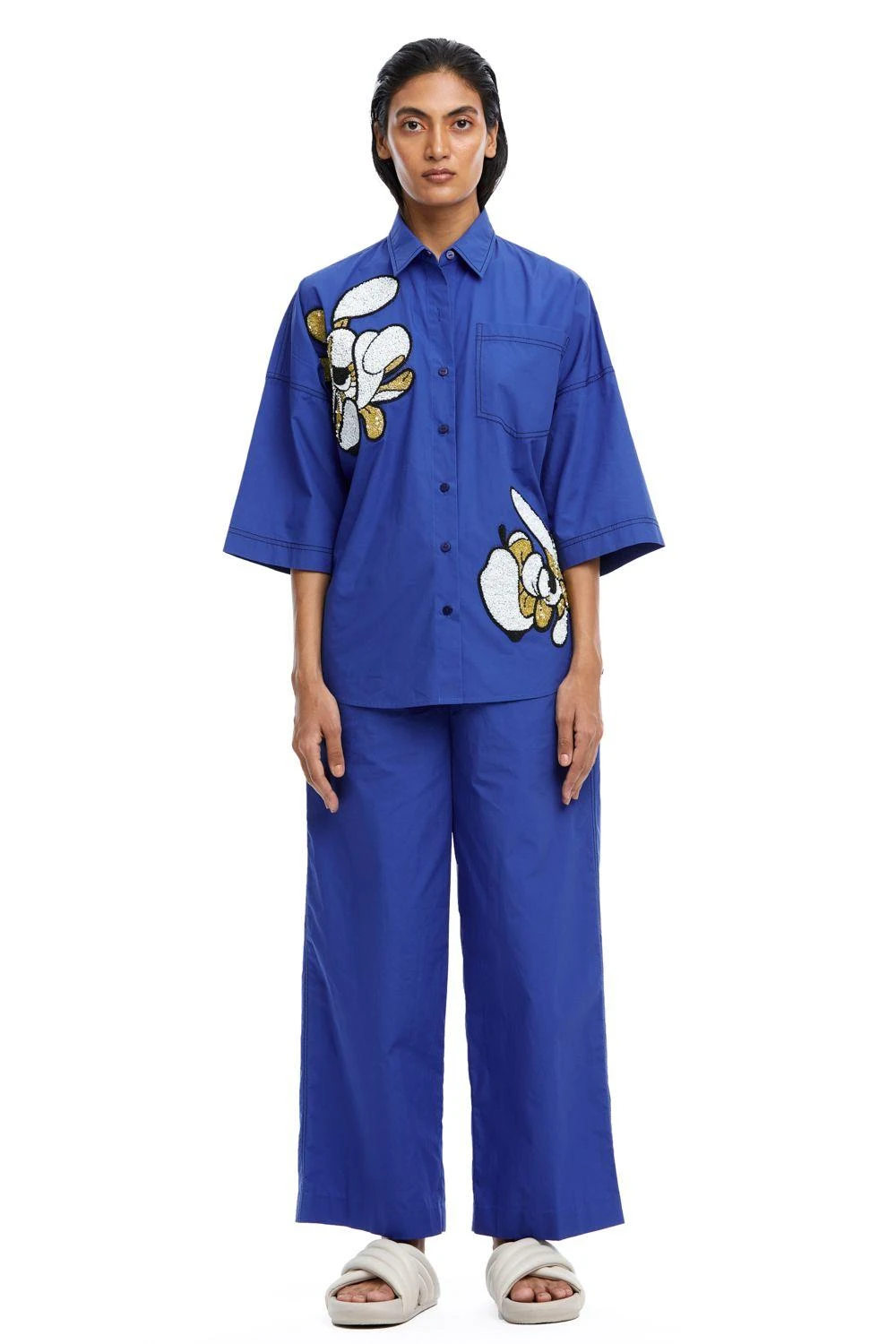 Kanika Goyal Label Warped Vine Embellished Boxy Shirt 3 Kanika Goyal Label Warped Vine Embellished Boxy Shirt