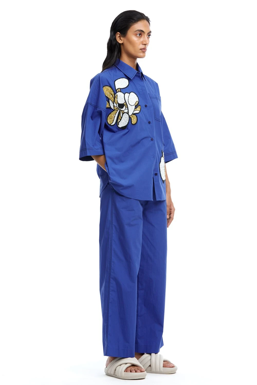 Kanika Goyal Label Warped Vine Embellished Boxy Shirt 4 Kanika Goyal Label Warped Vine Embellished Boxy Shirt - Image 2