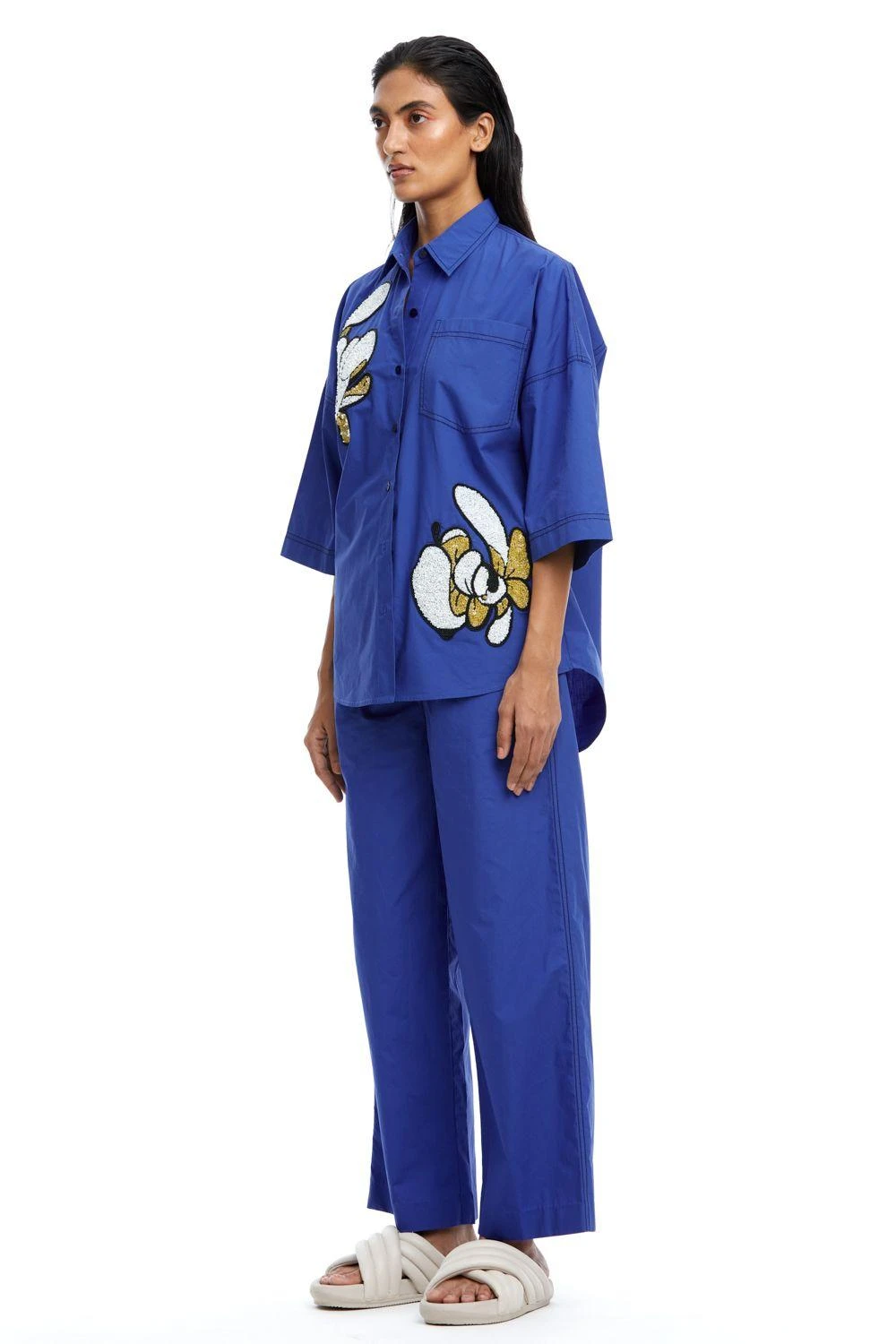 Kanika Goyal Label Warped Vine Embellished Boxy Shirt 5 Kanika Goyal Label Warped Vine Embellished Boxy Shirt - Image 3