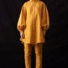 Amrich Nura Metallic Button Down Yellow Shirt -Deals Haute Togs Store 25923aml70 1