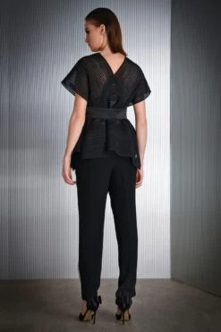 Rohit Gandhi + Rahul Khanna Black Panelled Box Top 7 Rohit Gandhi + Rahul Khanna Black Panelled Box Top -Deals Haute Togs Store 25tp15 3