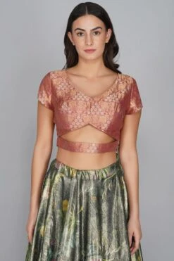 YAVI Flower Duet Silk Brocade Blouse 10 YAVI Flower Duet Silk Brocade Blouse -Deals Haute Togs Store 2610yavi14 3