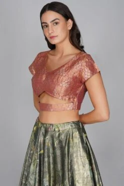 YAVI Flower Duet Silk Brocade Blouse 11 YAVI Flower Duet Silk Brocade Blouse -Deals Haute Togs Store 2610yavi14 4