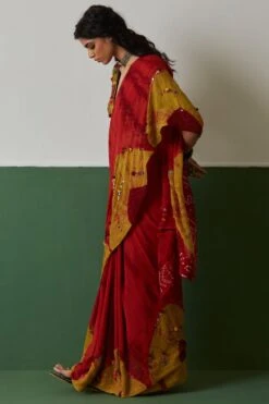 Medha Green Hand Embroidered Backless Blouse -Deals Haute Togs Store 268med1 3