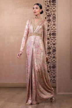 Tarun Tahiliani Blush Floral Printed Jumpsuit 16 Tarun Tahiliani Blush Floral Printed Jumpsuit -Deals Haute Togs Store 270723tt11 2