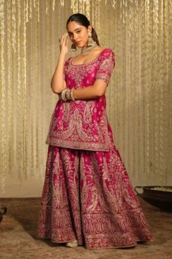 Sheetal Batra Mazneen Pink Floral Embellished Kurta Set -Deals Haute Togs Store 2712s23b31 3