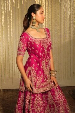 Sheetal Batra Mazneen Pink Floral Embellished Kurta Set -Deals Haute Togs Store 2712s23b31 5