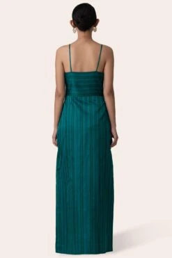 November Noon Bougainvillea Teal Strappy Maxi Dress -Deals Haute Togs Store 271nn16 3 1
