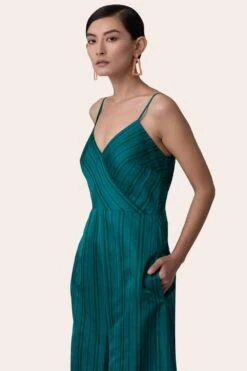 November Noon Bougainvillea Teal Jumpsuit -Deals Haute Togs Store 271nn31 3