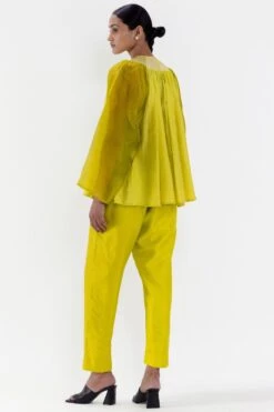 Medium Lime Shibori Gathered Top 6 Medium Lime Shibori Gathered Top -Deals Haute Togs Store 27423sm45 3