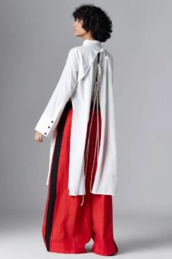 Chola White A-line Long Shirt -Deals Haute Togs Store 2811cla01 3