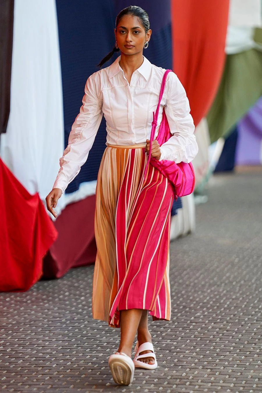 Bodice Hot Pink Colourblock Multibinding Skirt 3 Bodice Hot Pink Colourblock Multibinding Skirt