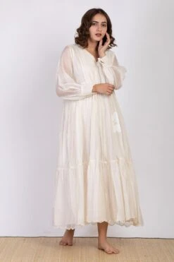 Ekadi Floral Embroidered Dress With A Scalloped Hem -Deals Haute Togs Store 286ekd16 3