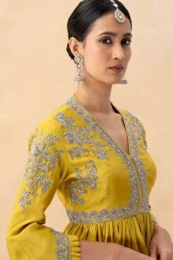 Jayanti Reddy Yellow Zardosi Embellished Top -Deals Haute Togs Store 28823jrs2 4