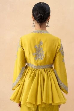 Jayanti Reddy Yellow Zardosi Embellished Top -Deals Haute Togs Store 28823jrs2 5