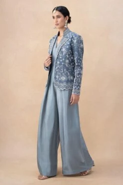 Jayanti Reddy Grey Zardosi Embellished Jacket Set 9 Jayanti Reddy Grey Zardosi Embellished Jacket Set -Deals Haute Togs Store 28823jrs5 3