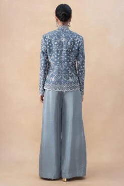 Jayanti Reddy Grey Zardosi Embellished Jacket Set 11 Jayanti Reddy Grey Zardosi Embellished Jacket Set -Deals Haute Togs Store 28823jrs5 5