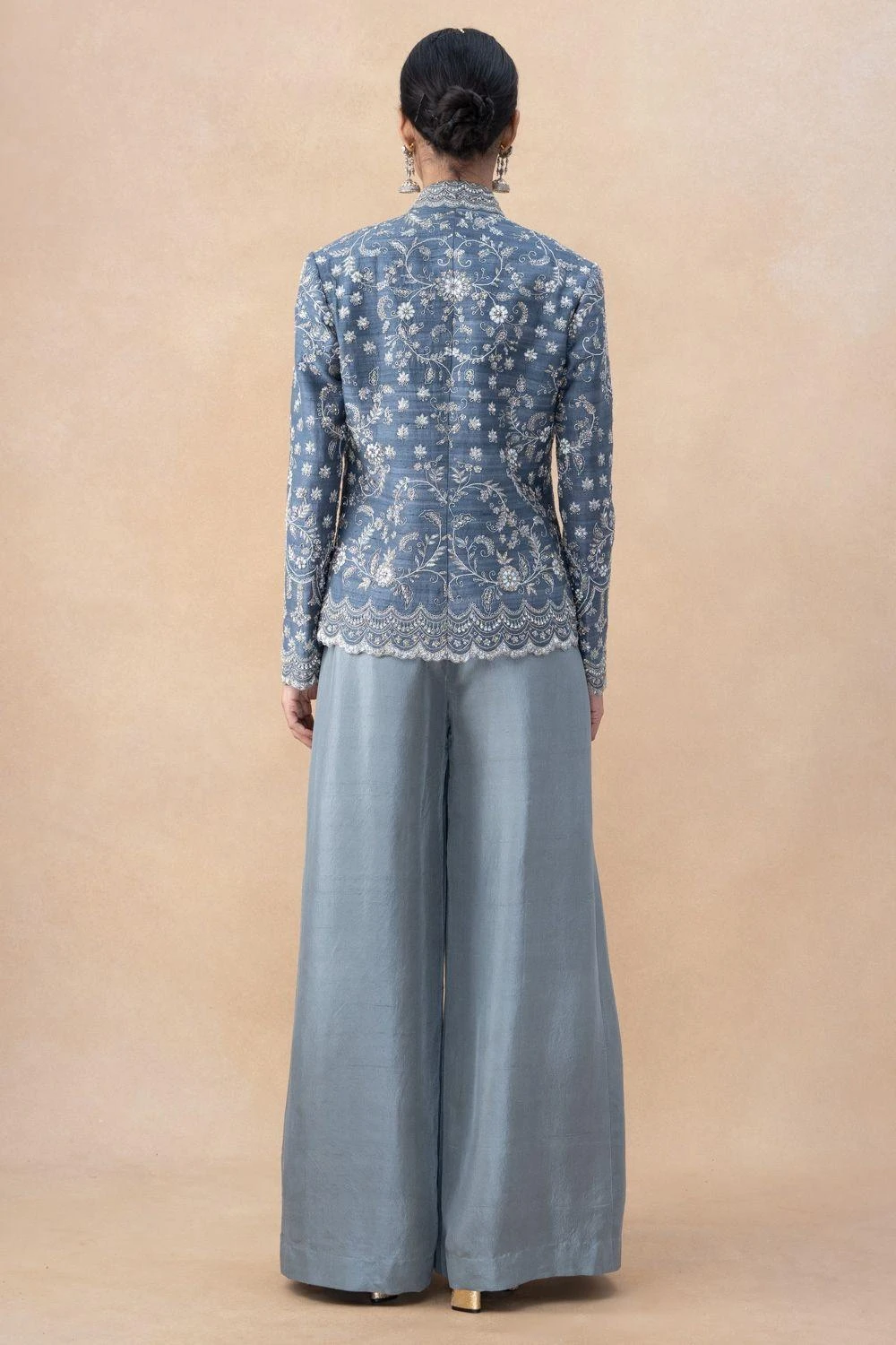 Jayanti Reddy Grey Zardosi Embellished Jacket Set 7 Jayanti Reddy Grey Zardosi Embellished Jacket Set - Image 5