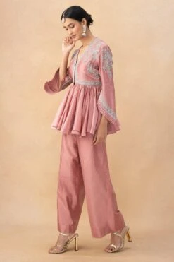 Jayanti Reddy Peach Zardosi Embellished Top -Deals Haute Togs Store 28823jrs6 3