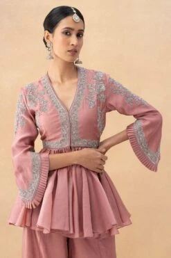Jayanti Reddy Peach Zardosi Embellished Top -Deals Haute Togs Store 28823jrs6 4