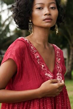 Baju Red Bry Floral Embellished Dress 9 Baju Red Bry Floral Embellished Dress -Deals Haute Togs Store 2911baj2 3 1