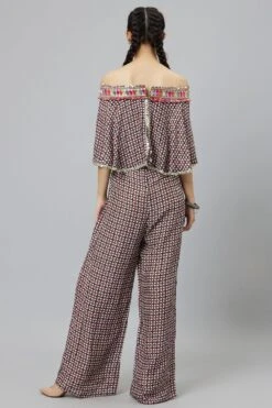 SVA Geometric Printed Cape Style Jumpsuit 11 SVA Geometric Printed Cape Style Jumpsuit -Deals Haute Togs Store 29523sva1 5
