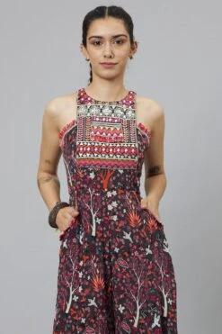 SVA Grey Abstract Printed Jumpsuit -Deals Haute Togs Store 29523sva52 4