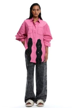 Kanika Goyal Label Sneaks-Cord Tie Up Shirt