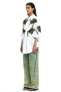 Kanika Goyal Label Fiery Bloom Hand Embellished Shirt -Deals Haute Togs Store 29823kgl12 3