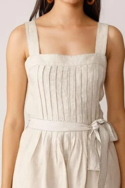 Payal Pratap Beige Linen Strappy Jumpsuit 10 Payal Pratap Beige Linen Strappy Jumpsuit -Deals Haute Togs Store 2ss 14 beige 4