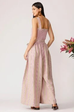 Payal Pratap Sleeveless Jumpsuit With Belt -Deals Haute Togs Store 2ss 48 beige pink 4