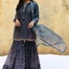 Niti Bothra Blue Cascade Sharara Set -Deals Haute Togs Store 30323nb22 1