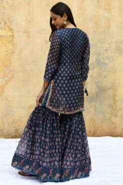 Niti Bothra Blue Cascade Sharara Set -Deals Haute Togs Store 30323nb22 5