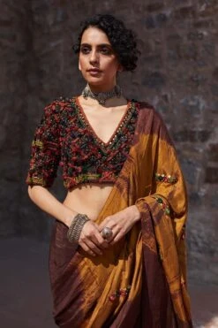 Medha Hand Embroidered Backless Blouse