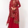 Nakul Sen Red Sheeted Sharara Set -Deals Haute Togs Store 305ns3 1