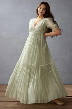 Torani Sage Green Handblock Printed Dress 10 Torani Sage Green Handblock Printed Dress -Deals Haute Togs Store 307tochtil63 3