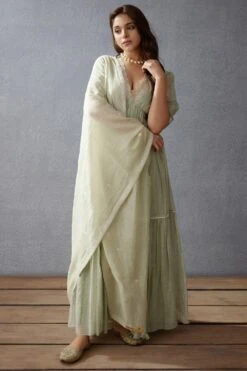 Torani Sage Green Handblock Printed Dress 11 Torani Sage Green Handblock Printed Dress -Deals Haute Togs Store 307tochtil63 4