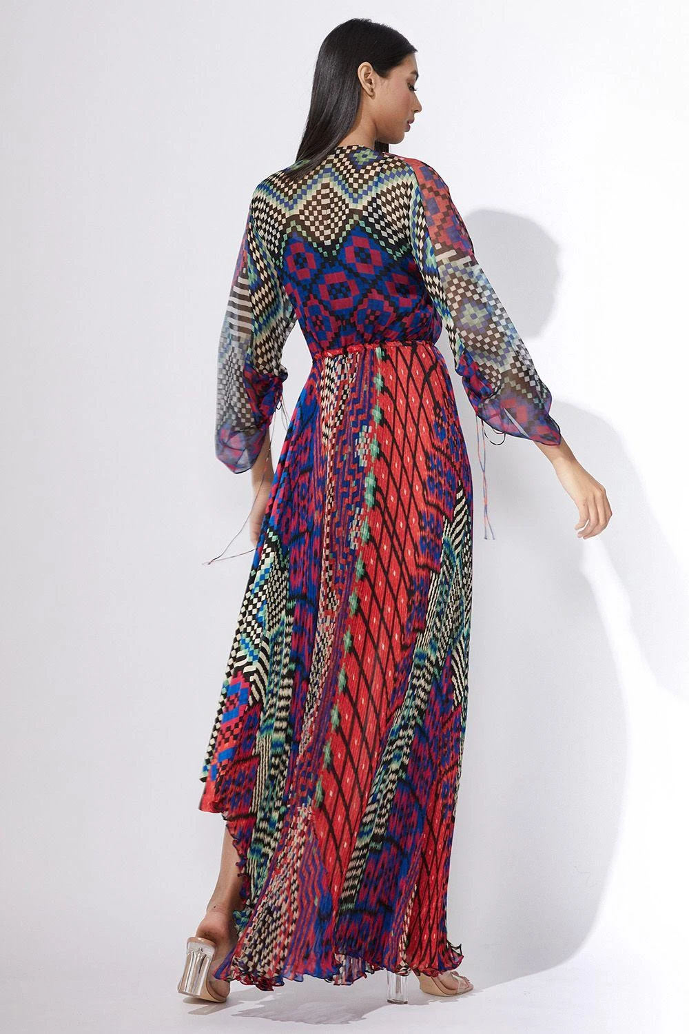 Saaksha & Kinni Asymmetric Pleated Dress 4 Saaksha & Kinni Asymmetric Pleated Dress - Image 2